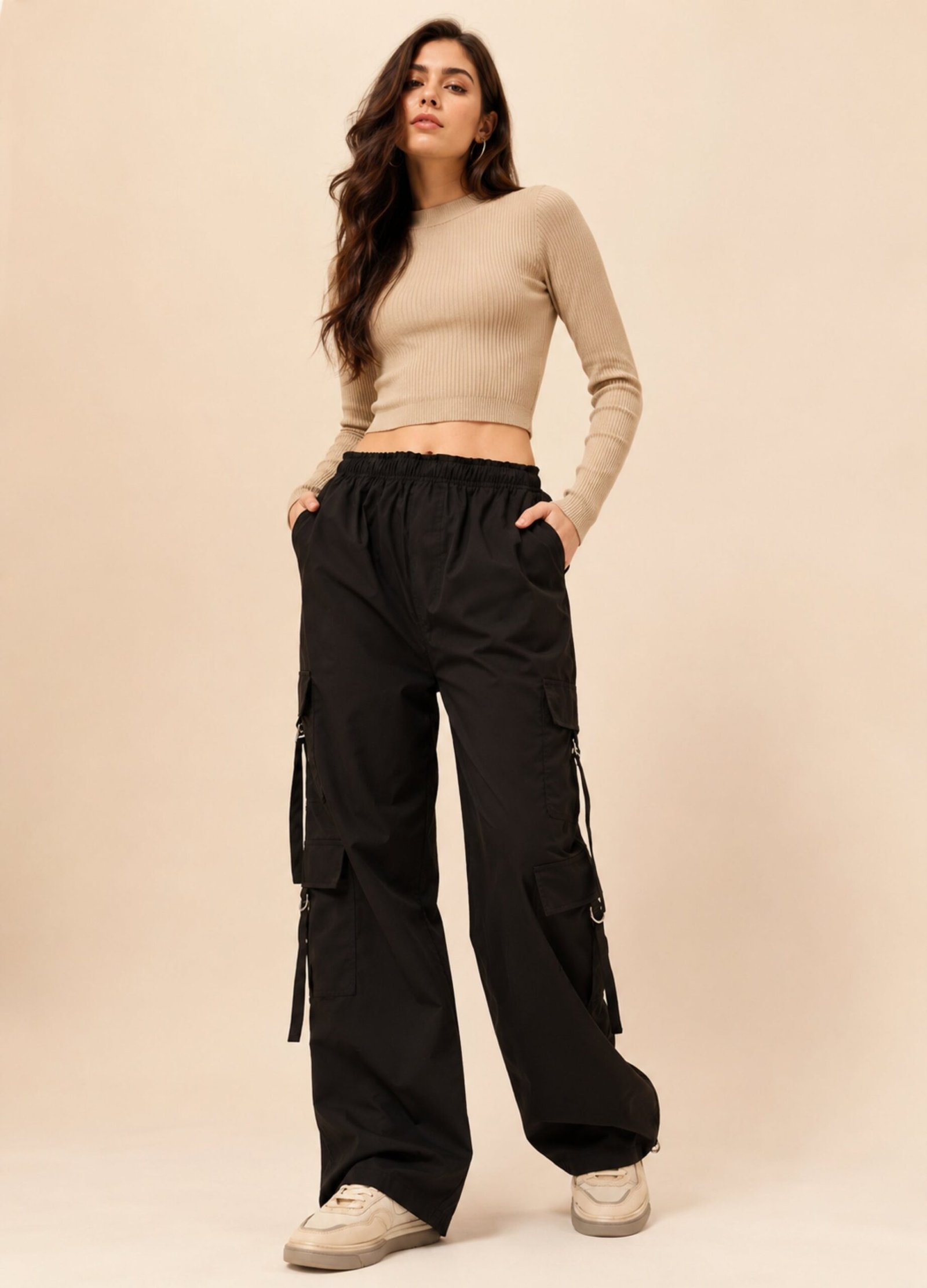 Stiner Black Wide Leg Palazzo